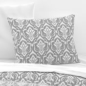 Ikat Damask - Gray Skies