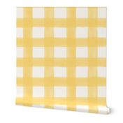 Watercolor Gingham // Butter Yellow