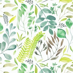 watercolour foliage