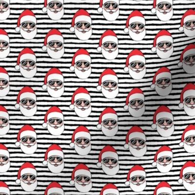 (1.25" scale) Santa Claus w/ sunnies - black stripes - Christmas C18BS