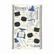 Kitchen Conversions 2024 Calendar ~ Cream Blue ~ Conversion Chart 