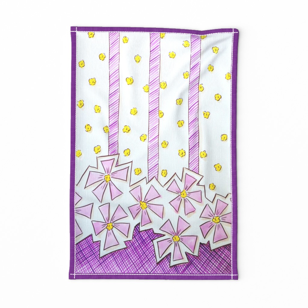 Tea Towel - PINWHEEL POP ©Julee Wood - TO PRINT CORRECTLY choose FAT QUARTER in any fabric 54" or wider