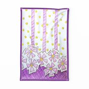 Tea Towel - PINWHEEL POP ©Julee Wood - TO PRINT CORRECTLY choose FAT QUARTER in any fabric 54" or wider