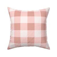 Buffalo plaid pastel pink white large