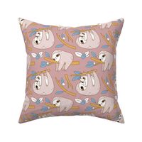 Sloth Pattern in Pink 