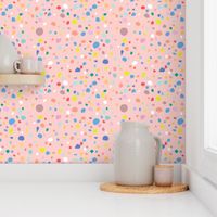 Postmodern Granite Terrazzo Large Scale in Pink Multi