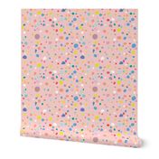 Postmodern Granite Terrazzo Large Scale in Pink Multi