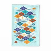 Starburst diamonds tea towel