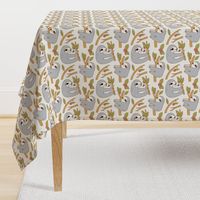 Sloth Pattern in Ivory 