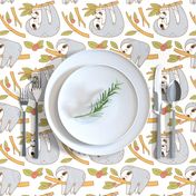 Sloth Pattern in Ivory 