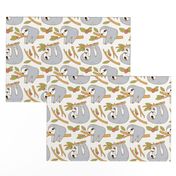 Sloth Pattern in Ivory 