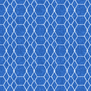 Blue Batik Geometric