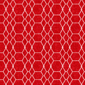 Deep Red Batik Geometric