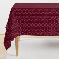 Burgandy Batik Geometric