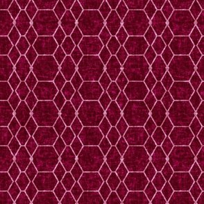 Burgandy Batik Geometric