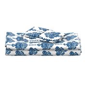 Classic Blue damask white