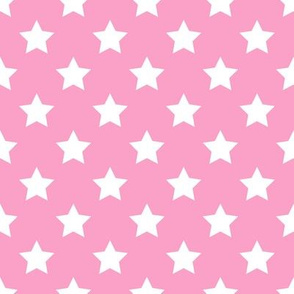 FS Flamingo Pink with 1" White Stars