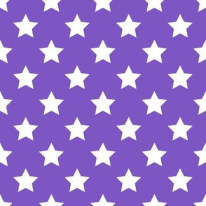 FS 1" White Stars on Grape Purple
