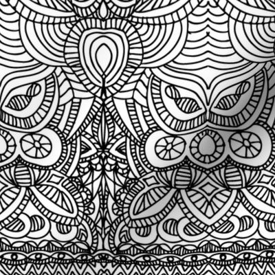 Black and white tribal design