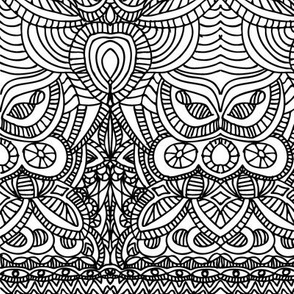 Black and white tribal design