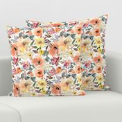 peach floral (white)