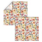 peach floral (white)