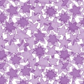 Watercolor stars in violet