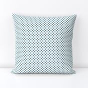 Polka Dot Darker Aqua on white