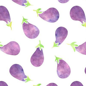 Watercolor eggplant