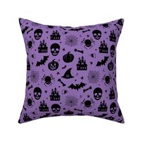 Halloween Pattern Purple and Black