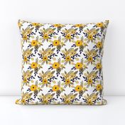 Navy and Mustard Fall Floral - SMALL scale