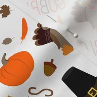 Cute Thanksgiving Pattern Turkey Gobble