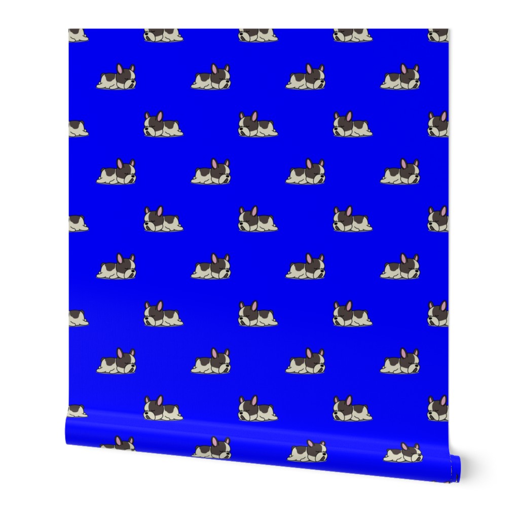 Boston Terrier Pattern Blue