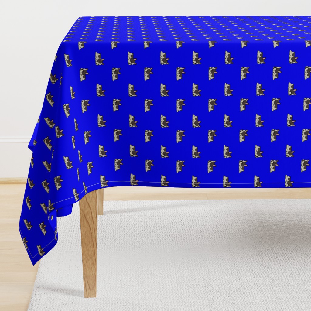 Boston Terrier Pattern Blue