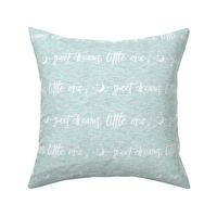 10” sweet Dreams Little One - aqua linen