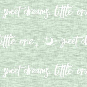 10” sweet Dreams Little One- pastel green