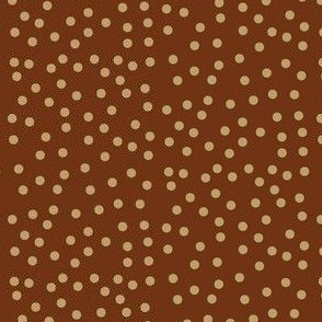 Twinkling Caramel Fudge Dots on  Chocolate Fudge - Large Scale