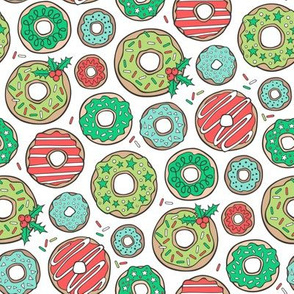 Christmas Holidays Donuts with Stars & Sprinkles Smaller 2 inch