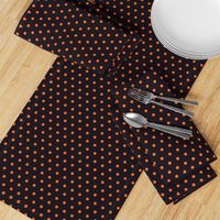 Tiny small polka dots orange black dog bandana