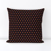 Tiny small polka dots orange black dog bandana