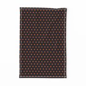 Tiny small polka dots orange black dog bandana