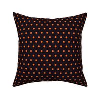 Tiny small polka dots orange black dog bandana