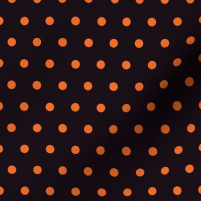 Tiny small polka dots orange black dog bandana