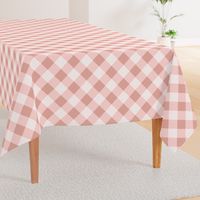 Buffalo Plaid pastel pink white diagonal large