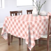 Buffalo Plaid pastel pink white diagonal large