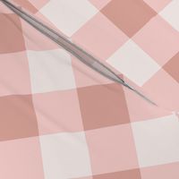 Buffalo Plaid pastel pink white diagonal large