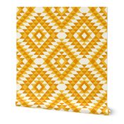 Aztec kilim diamonds sunny yellow