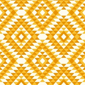 Aztec kilim diamonds sunny yellow