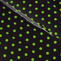 Tiny small polka dots neon green black dog bandana