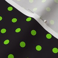 Tiny small polka dots neon green black dog bandana